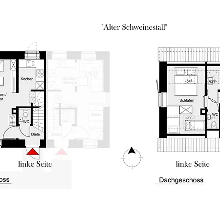 Alter Stall - Linke Seite Fuer 3 Personen * Ohne