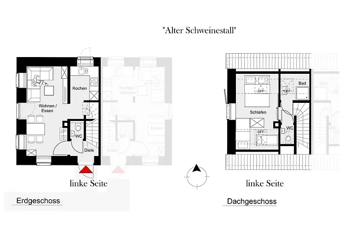 Alter Stall - Linke Seite Fuer 3 Personen * Ohne